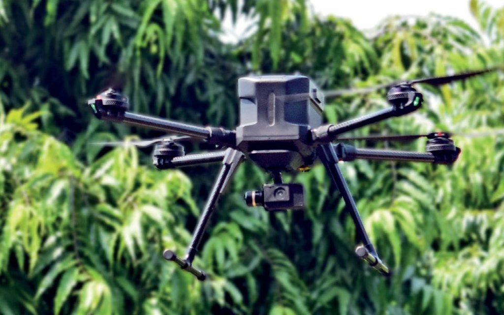 The Vecros ATHERA AI-powered quadcopter in flight. Data courtesy of VECROS.