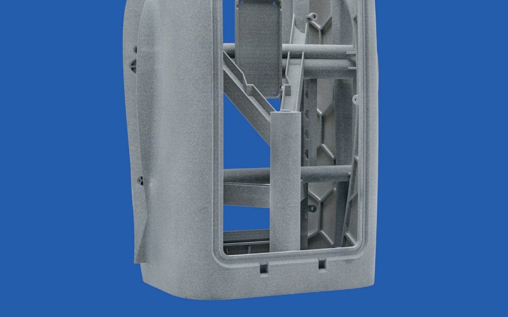 A 3D printed housing for the BushRanger VTOL. Data courtesy of The Eye Above.